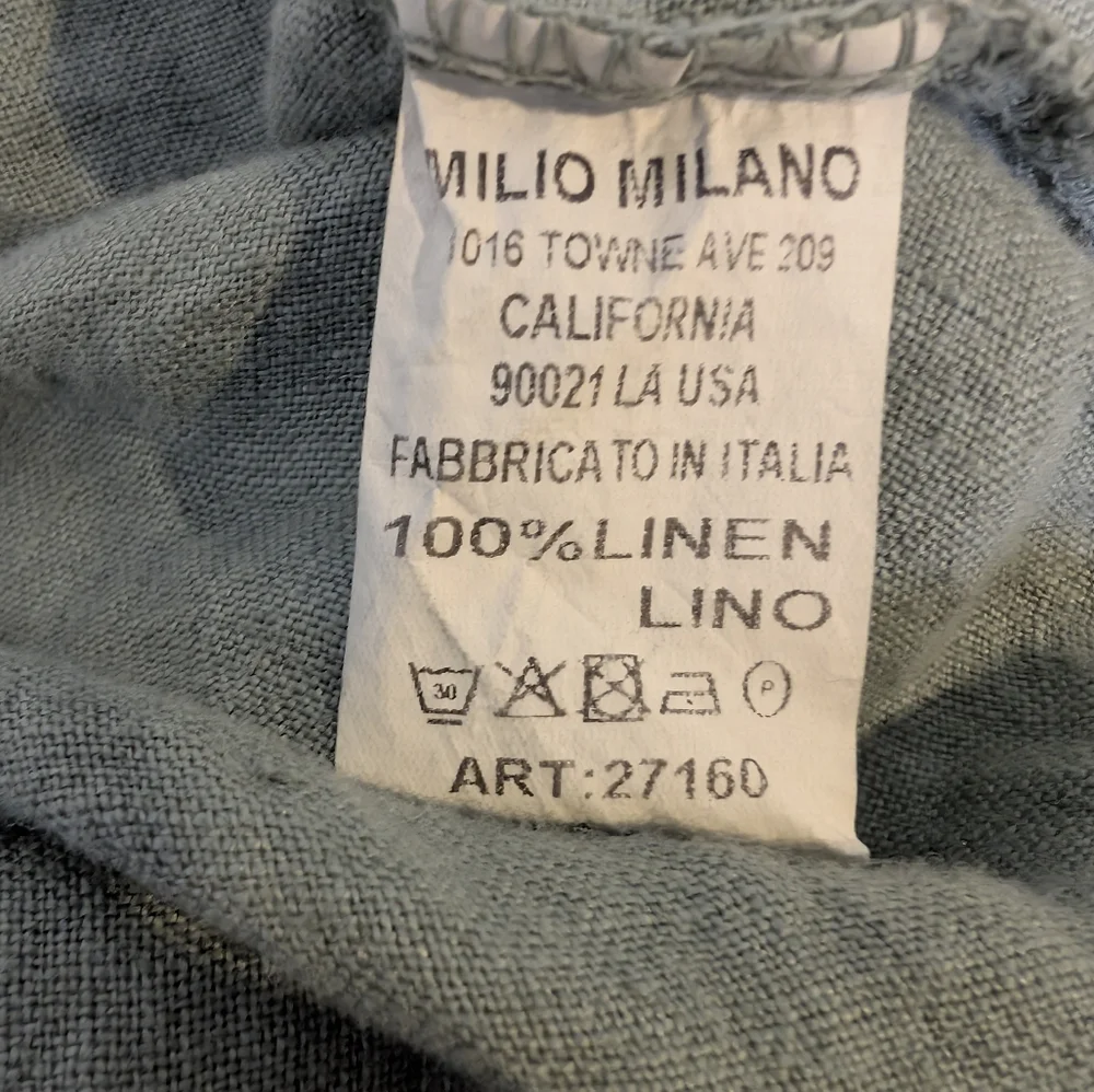 💘 Milio-Milano 100% Italian Linen Button Down Mid-Length Shirt Dress - Picture 5 of 5